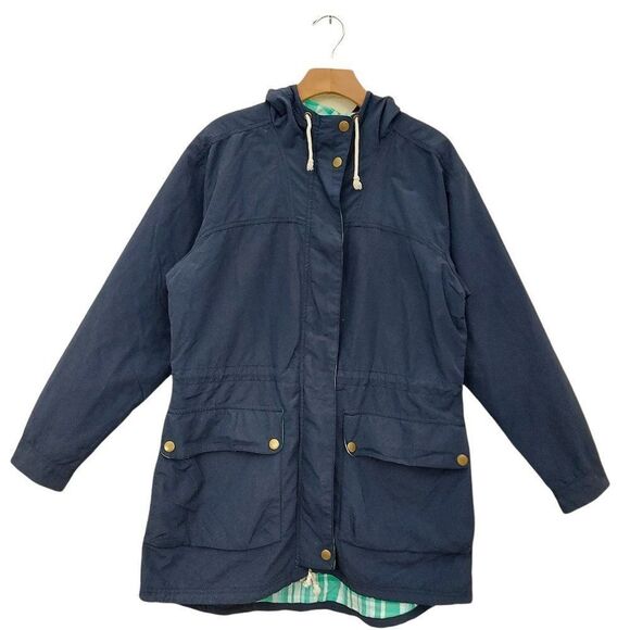 Columbia Jacket Womens Medium Navy PFG Hooded Full Zip Water Repellent Outdoor - Picture 1 of 12